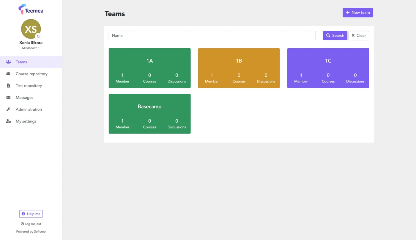 Screenshot of Teemea